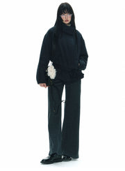 Tie Wrap Double Breasted Thermal Coat