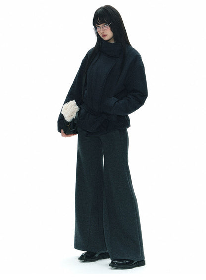 Tie Wrap Double Breasted Thermal Coat