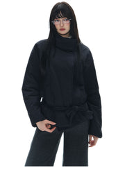 Tie Wrap Double Breasted Thermal Coat