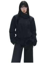 Tie Wrap Double Breasted Thermal Coat