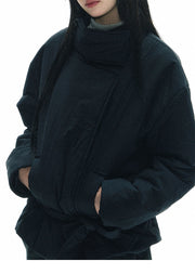 Tie Wrap Double Breasted Thermal Coat