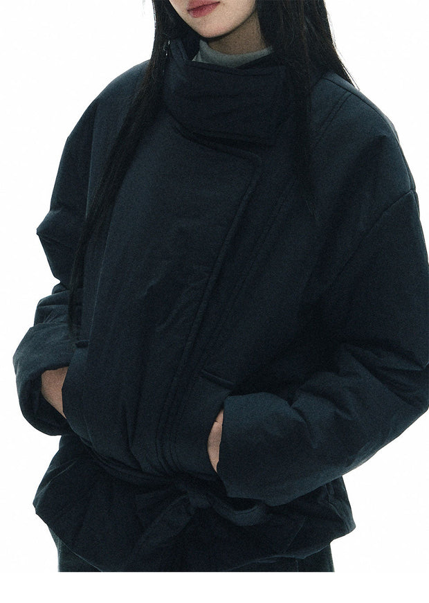 Tie Wrap Double Breasted Thermal Coat