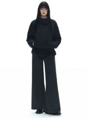 Tie Wrap Double Breasted Thermal Coat