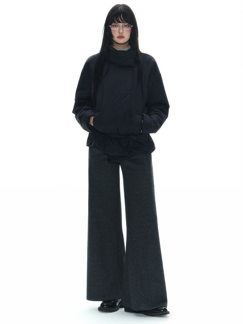 Tie Wrap Double Breasted Thermal Coat