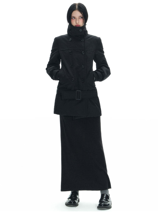 Long Double Breast Collar Jacket