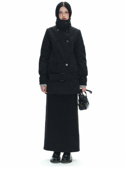 Long Double Breast Collar Jacket