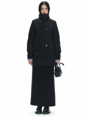 Long Double Breast Collar Jacket