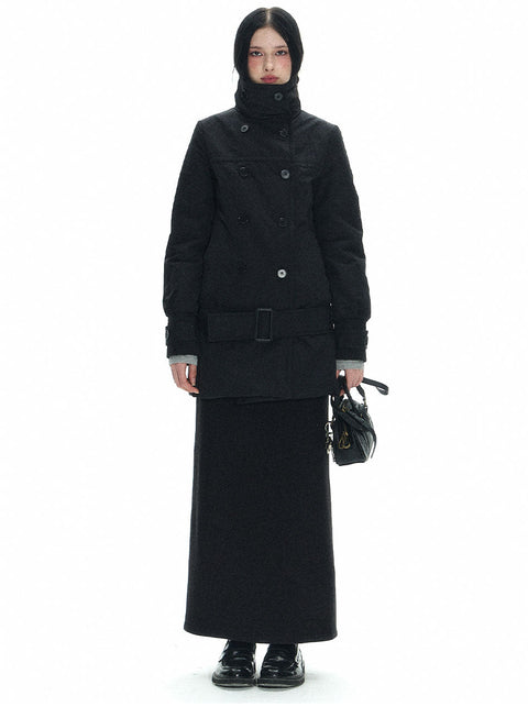 Long Double Breast Collar Jacket