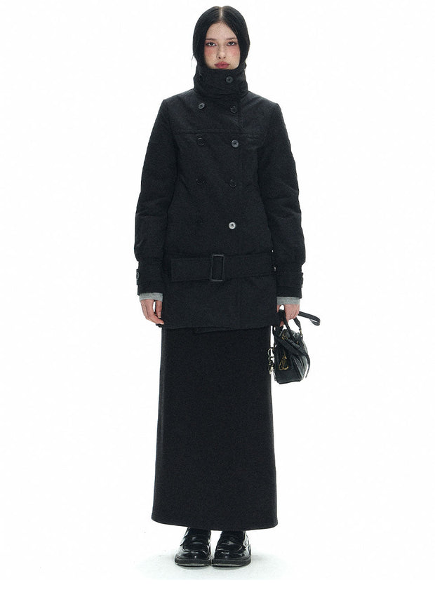 Long Double Breast Collar Jacket