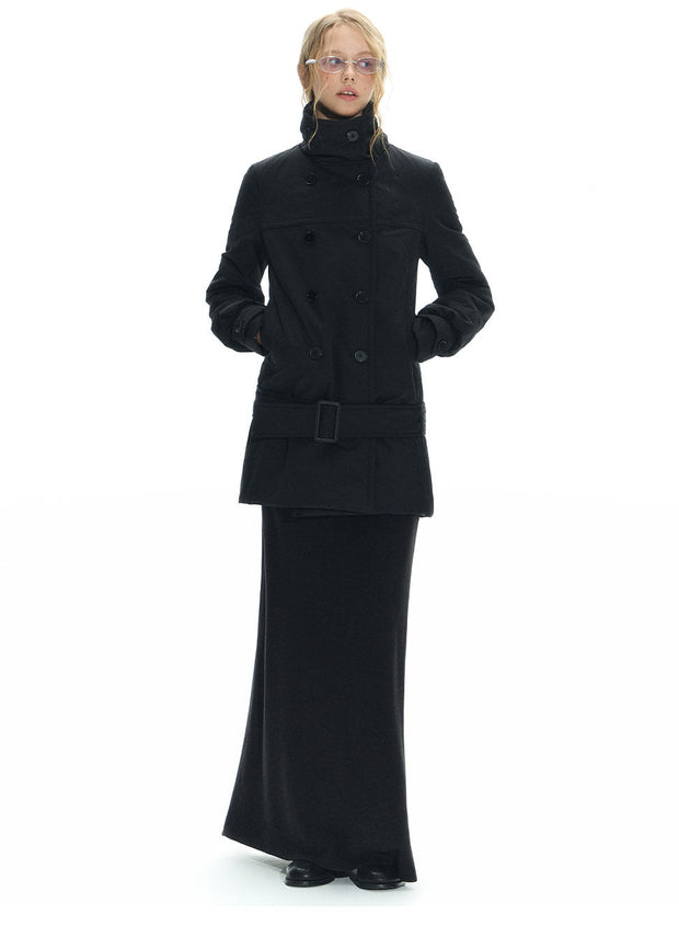 Long Double Breast Collar Jacket