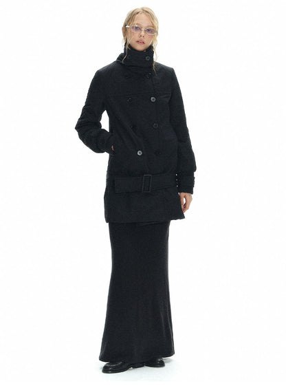 Long Double Breast Collar Jacket