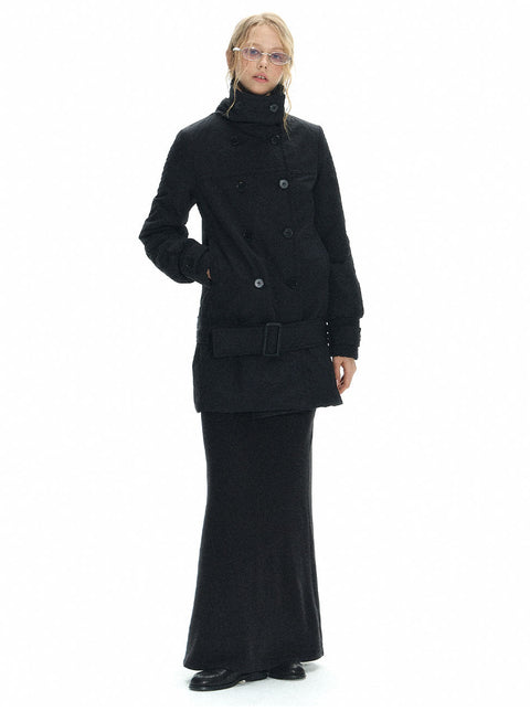 Long Double Breast Collar Jacket