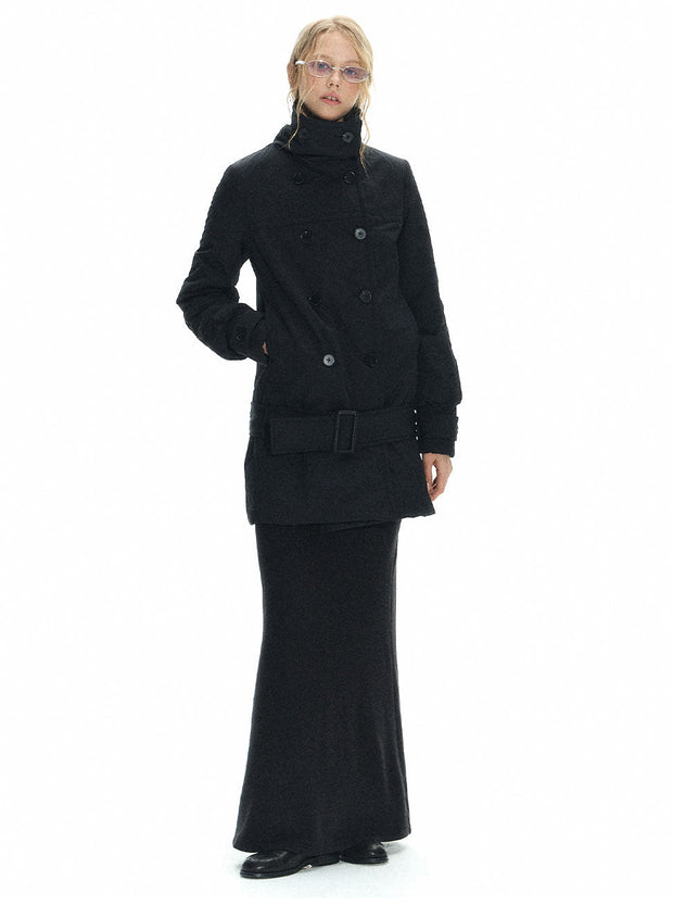 Long Double Breast Collar Jacket