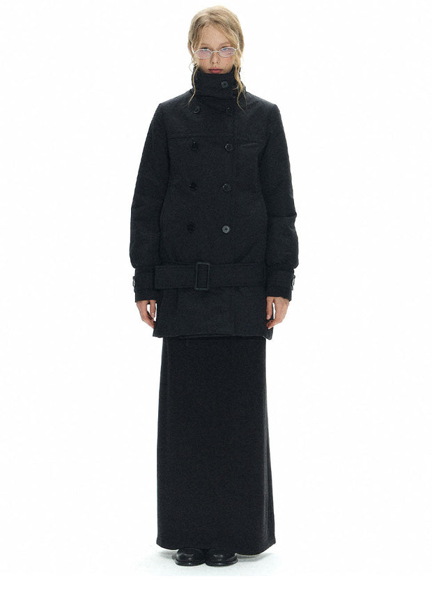 Long Double Breast Collar Jacket