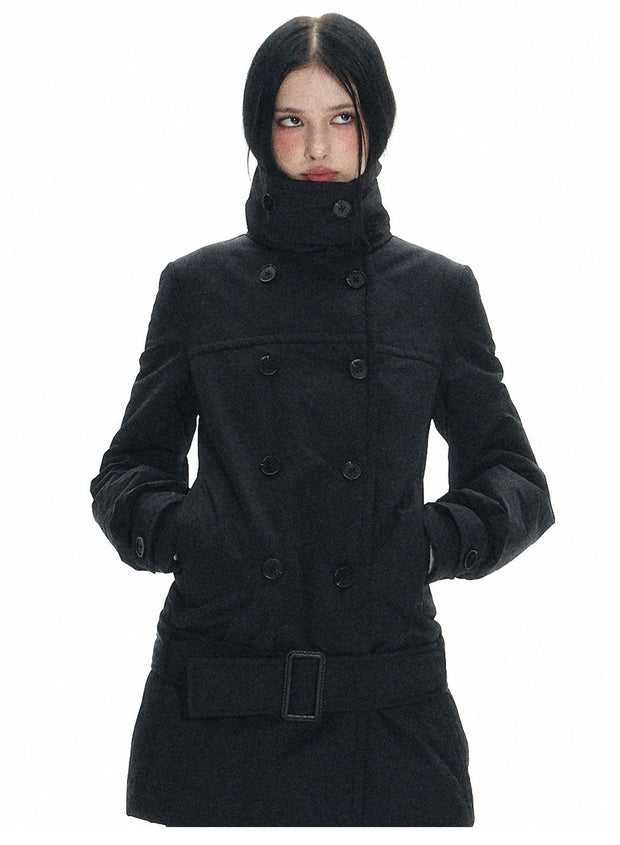 Long Double Breast Collar Jacket