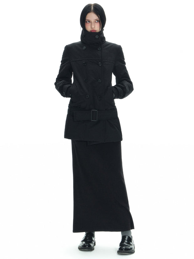 Long Double Breast Collar Jacket