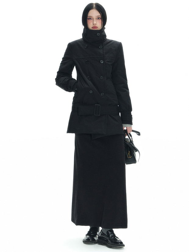 Long Double Breast Collar Jacket