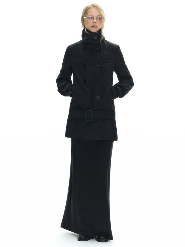 Long Double Breast Collar Jacket