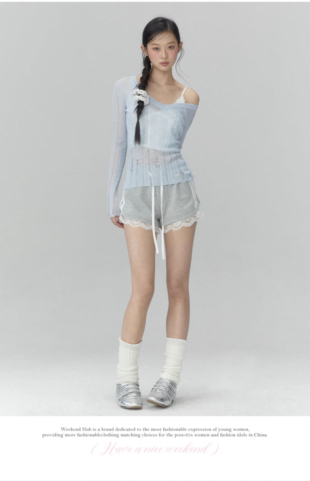 V-Neck Knit Top