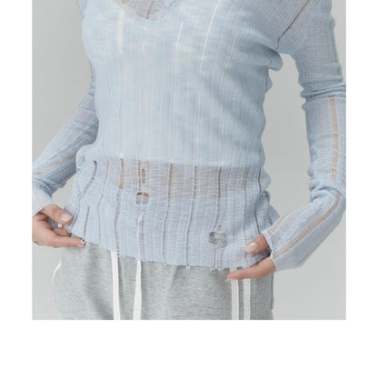 V-Neck Knit Top