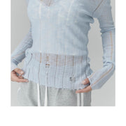 V-Neck Knit Top