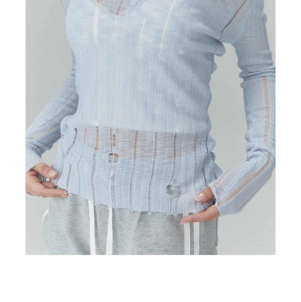 V-Neck Knit Top