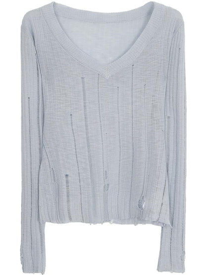 V-Neck Knit Top