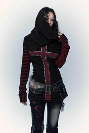 Hooded Cowl-Neck Shirt - My Store