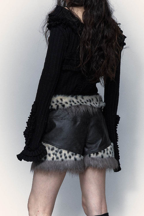 Leopard Fur Shorts - My Store