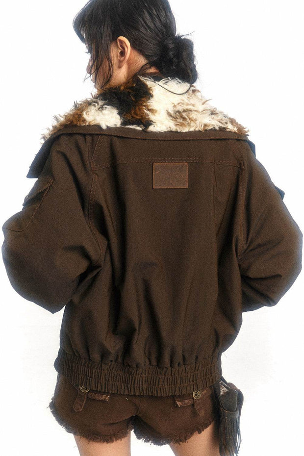 Shearling Parka Coat - My Store