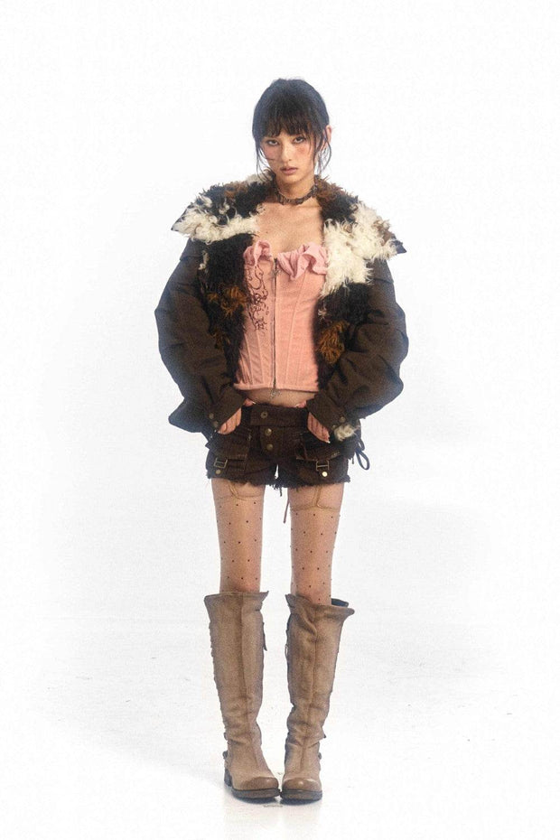 Shearling Parka Coat - My Store