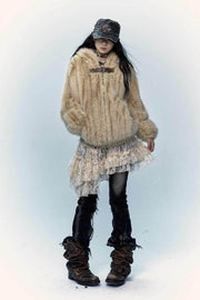 Fur Bunny Ear Coat - My Store