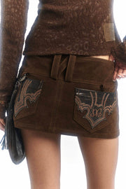 Embroidered Mini Skirt - My Store