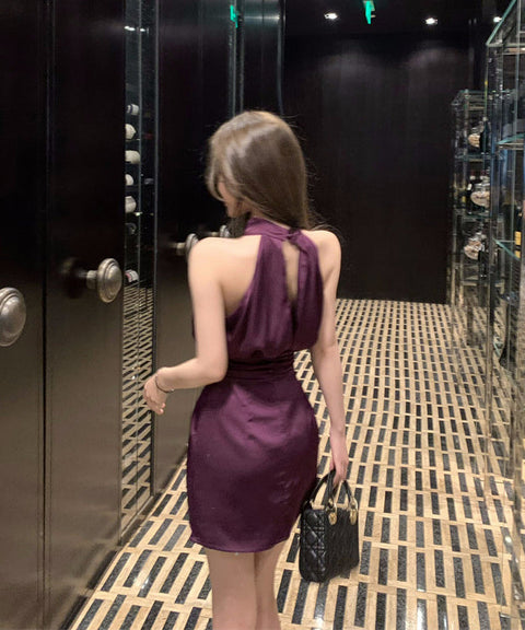 Purple Silk Dress