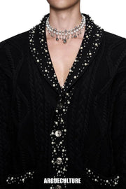 Opulent Pearl Knit Cardigan - My Store