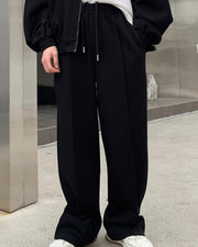 Stand Neck Jacket / Wide Sweatpants