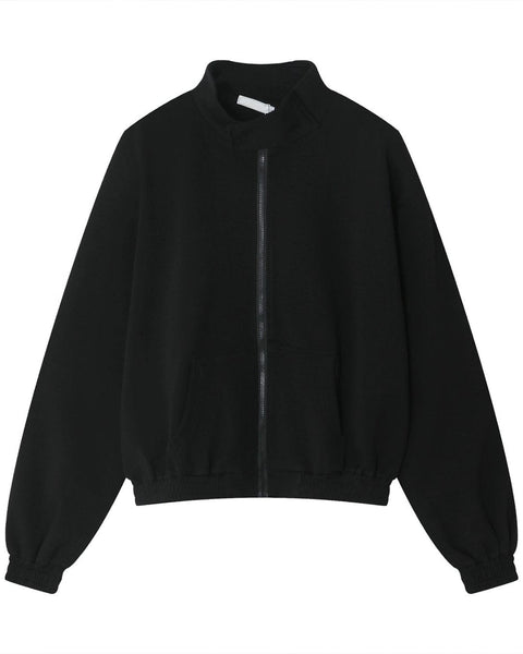 Stand Neck Jacket / Wide Sweatpants