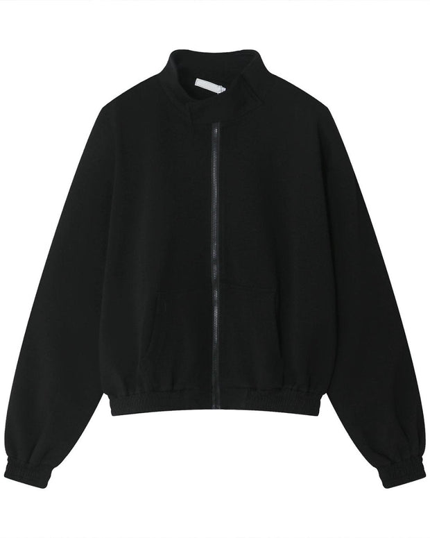 Stand Neck Jacket / Wide Sweatpants