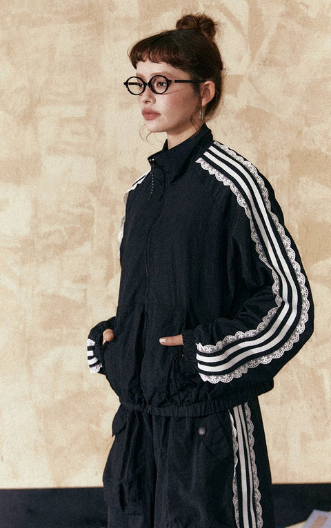 Athleisure Jacket & Skirt & Pants Set