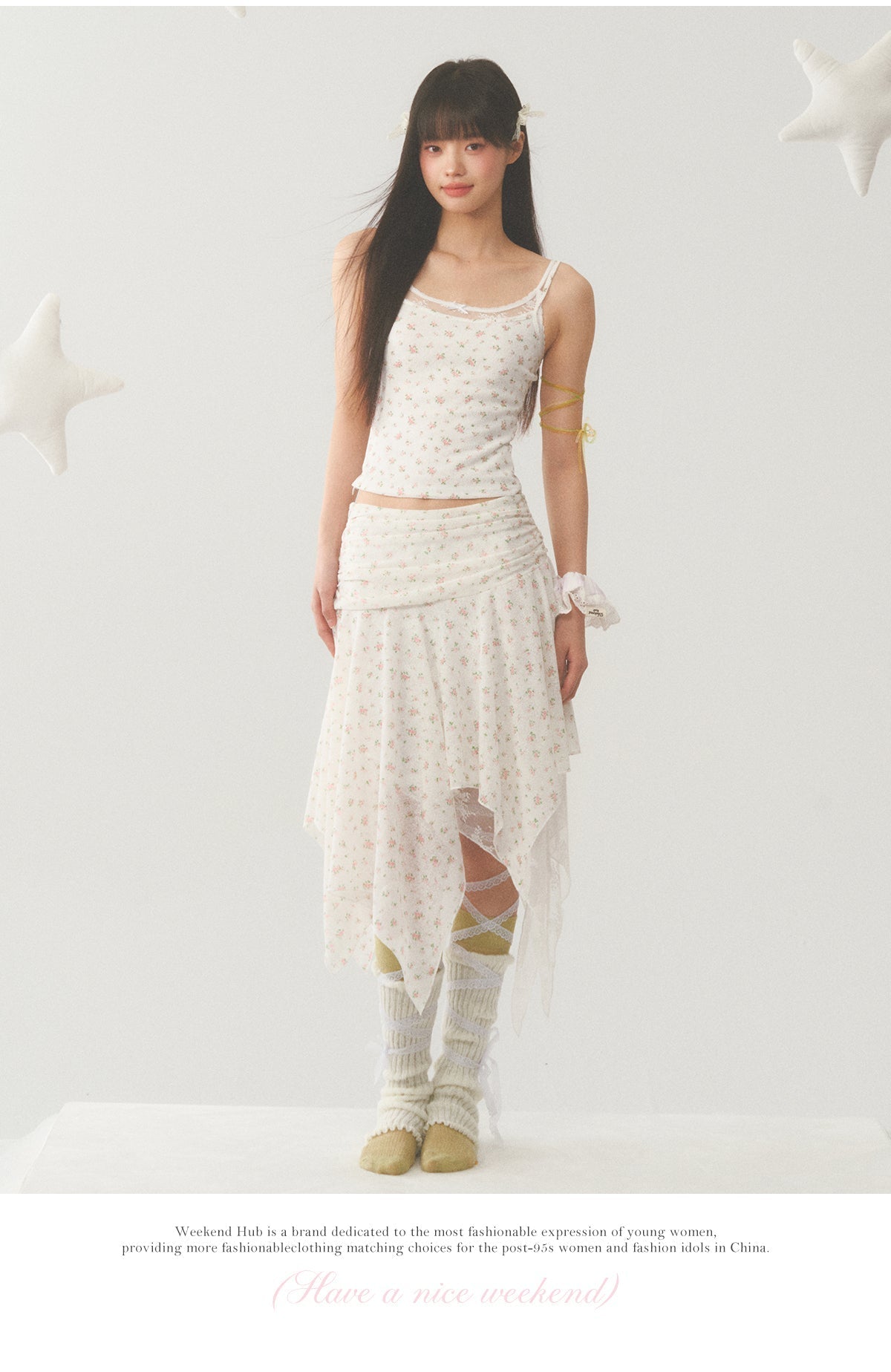 Floral Lace Trim Accent Top