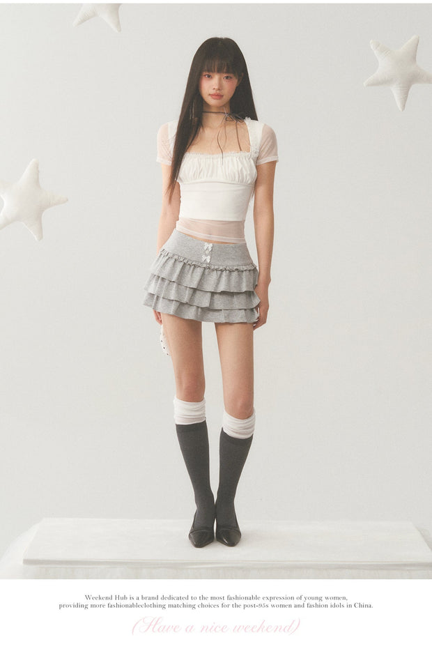 Mesh Short Sleeve Top