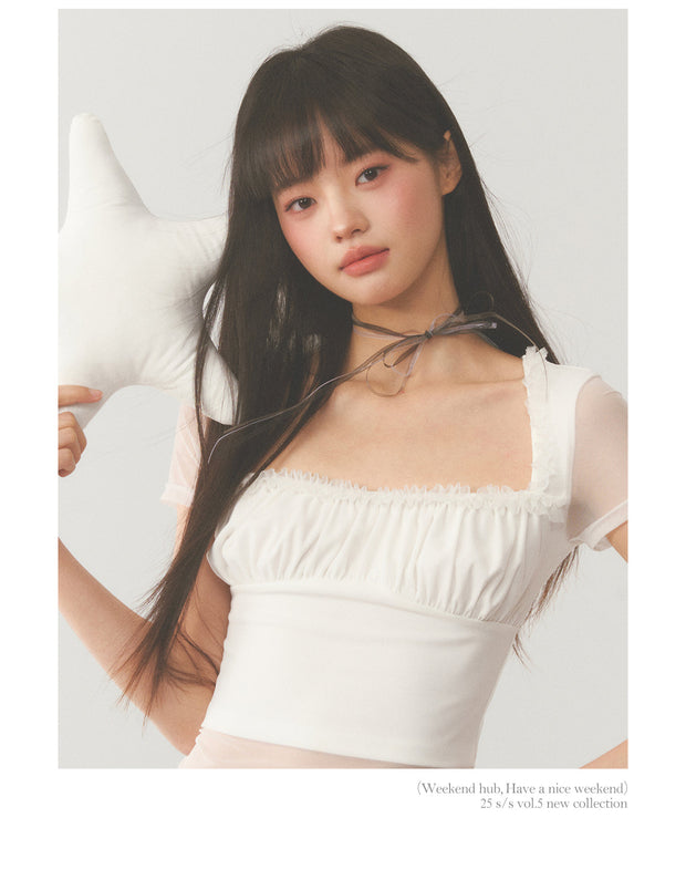 Mesh Short Sleeve Top