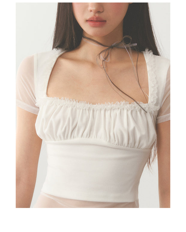 Mesh Short Sleeve Top
