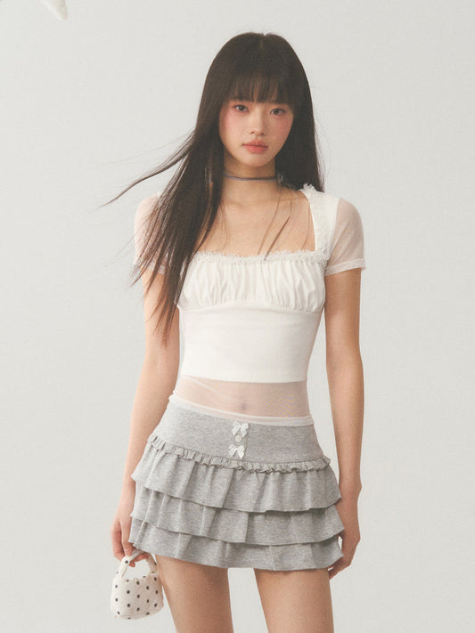 Mesh Short Sleeve Top