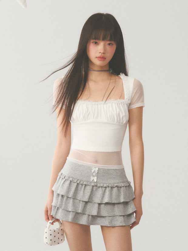 Mesh Short Sleeve Top
