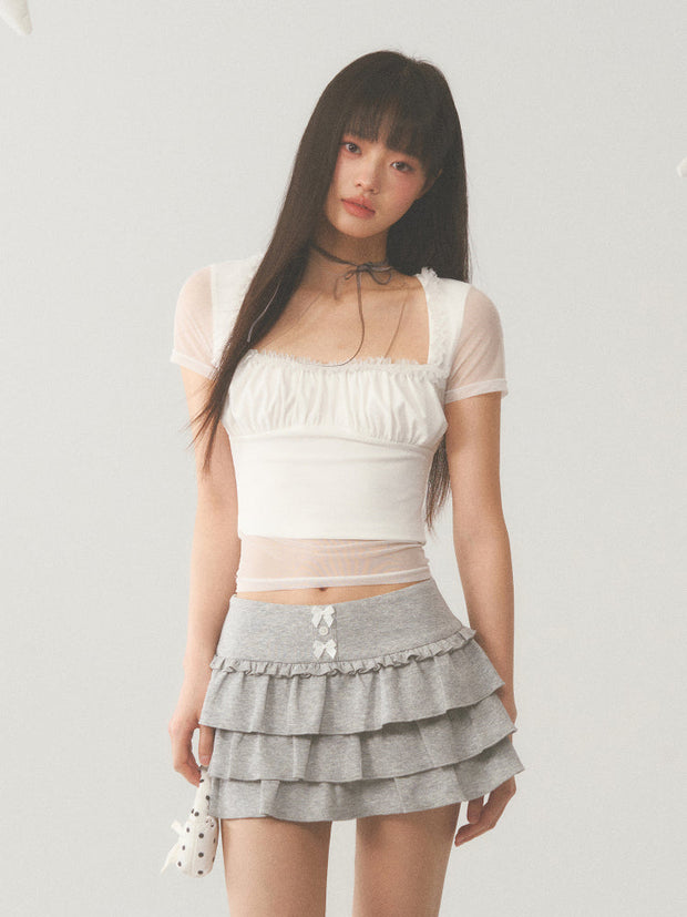 Mesh Short Sleeve Top