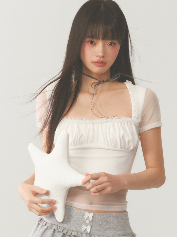 Mesh Short Sleeve Top