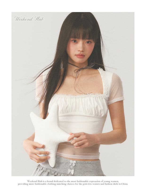 Mesh Short Sleeve Top