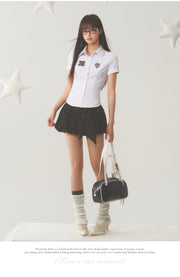 Striped Varsity Blouse Top