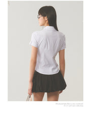 Striped Varsity Blouse Top